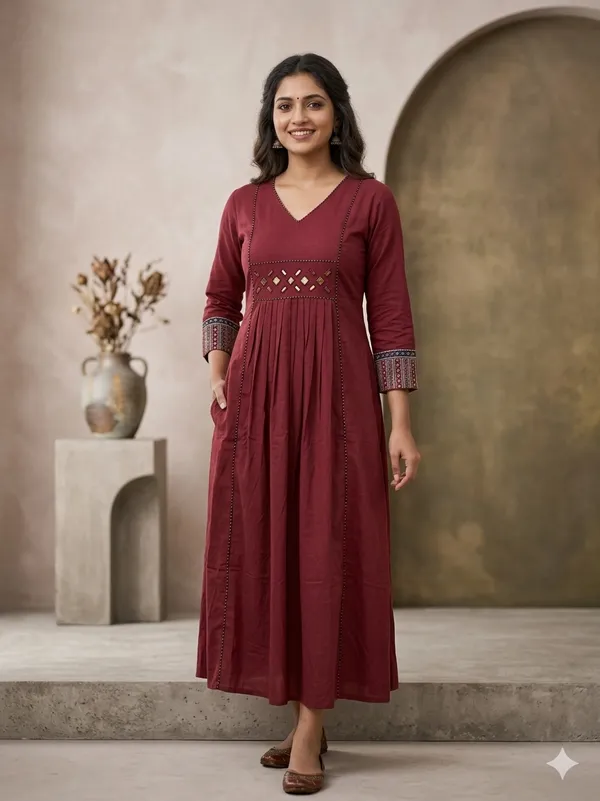 PREMIUM_COTTON_FROCK_STYLE_DESIGNER_KURTI_By_KH_PREMIUM_CLOTHING_BRAND