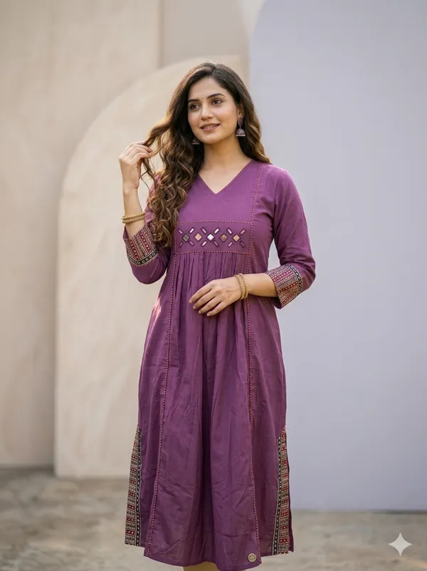 PREMIUM_COTTON_FROCK_STYLE_DESIGNER_KURTI_By_KH_PREMIUM_CLOTHING_BRAND