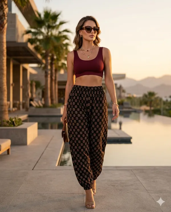 Summer_Special_Pure_Cotton_Original_Ajrakh_Hand_Block_Printed_Harem_Pant_for_women_KH_Ajrakh_Harem_Black_02_|_free_size_|Suitable_upto_Xl_|_full_Stitched_|_Original_Ajrakh_Hand_block_printed|
