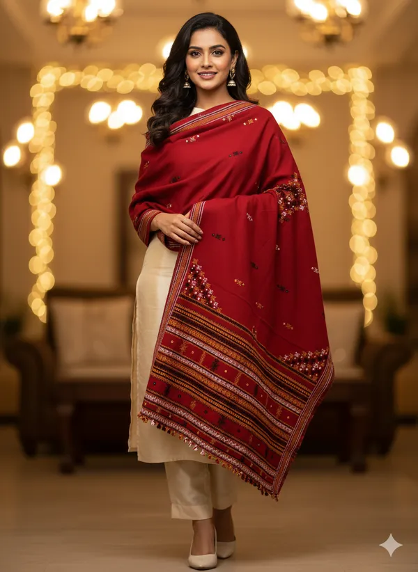 Winter_Special_Bhujodi_Hand_Weaving_Kutchi_KH_Four_Corner_Shawl_for_women_MAROON