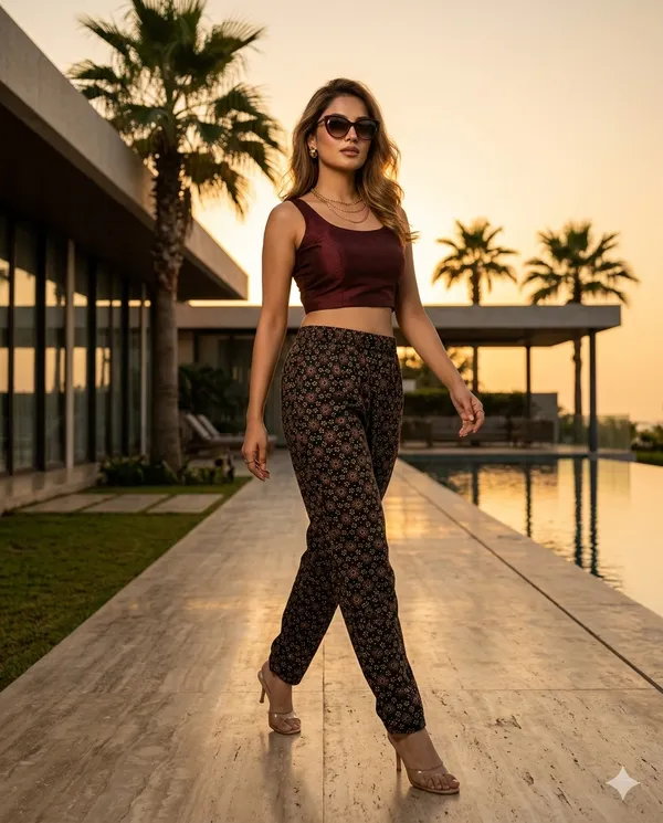 Summer_Special_Pure_Cotton_Original_Ajarakh_Hand_Block_Printed_Straight_Pant_for_women__KH_Ajarakh_Black_Pant_12|_free_size|Suitable_upto_Xl|_full_Stitched|original_Ajarakh_Hand_block_printed_material|