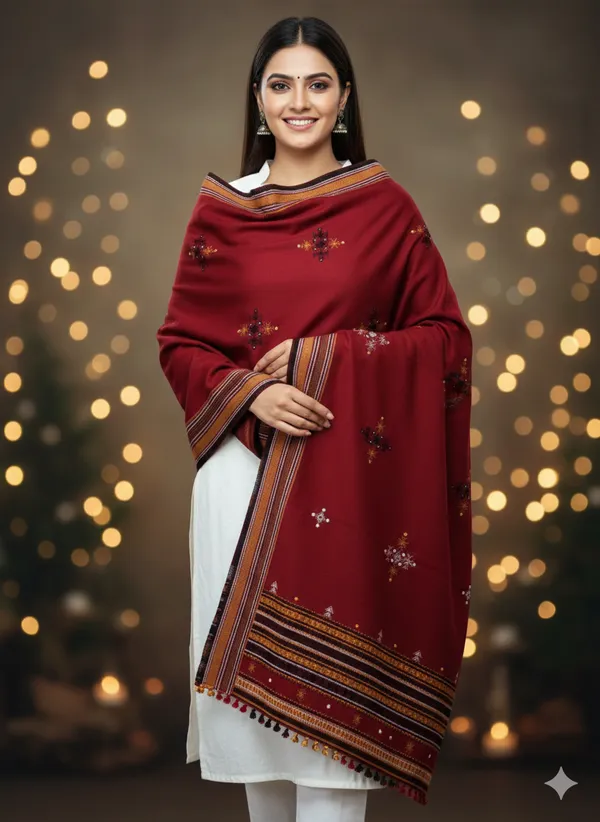 Winter_Special_Bhujodi_Hand_Weaving_Kutchi_By_KH_Choumukh_Shawl_for_women_MAROON