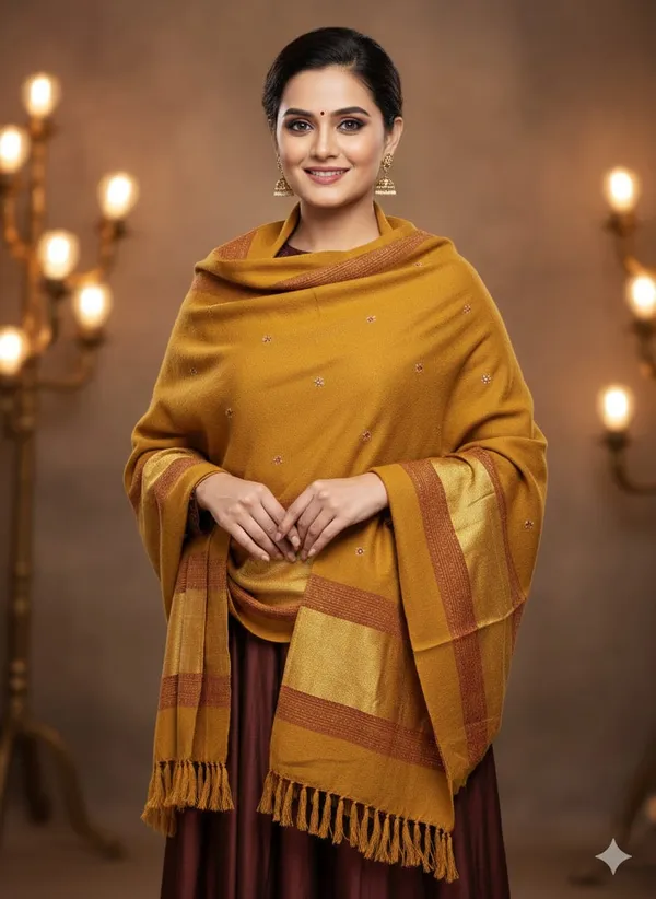 Winter_Special_Bhujodi_Hand_Weaving_Kutchi_By_KH_Jaripatta_Shawl_for_women_Mustard