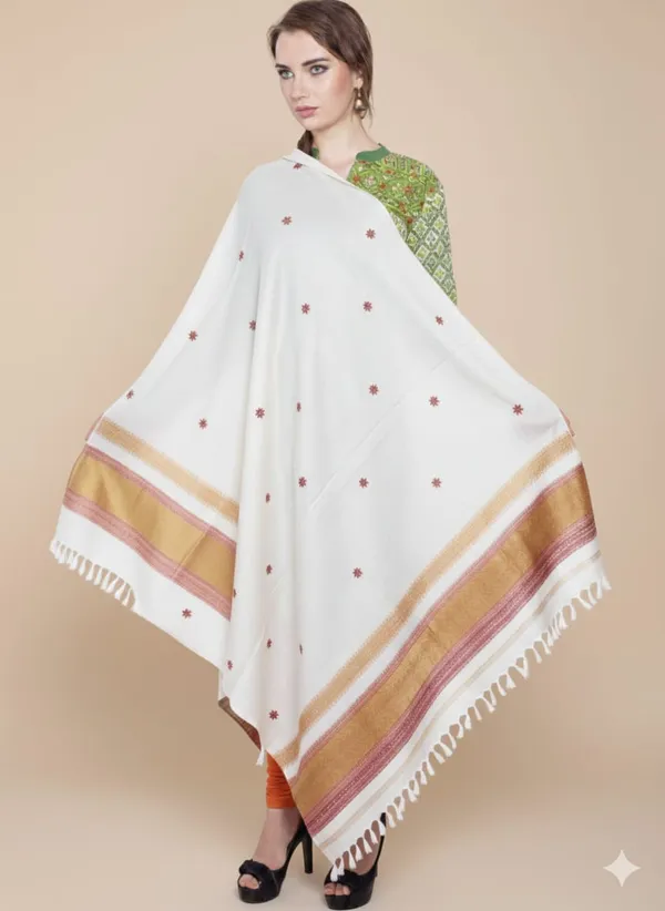 Winter_Special_Bhujodi_Hand_Weaving_Kutchi_By_KH_Jaripatta_Shawl_for_women_White