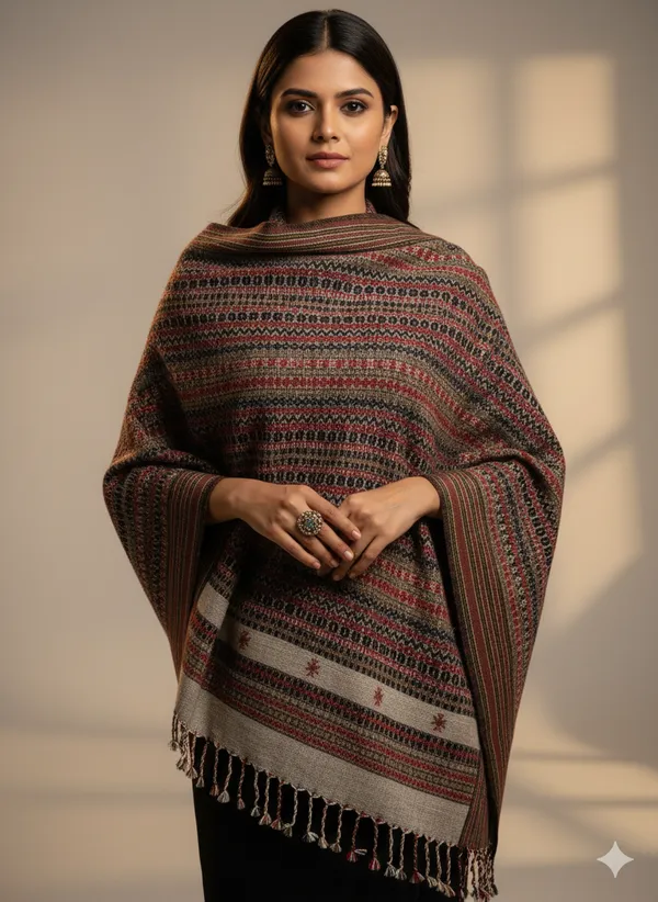 Winter_Special_Bhujodi_Hand_Weaving_Kutchi_KH_Full_Colour_Shawl_for_women_Brown