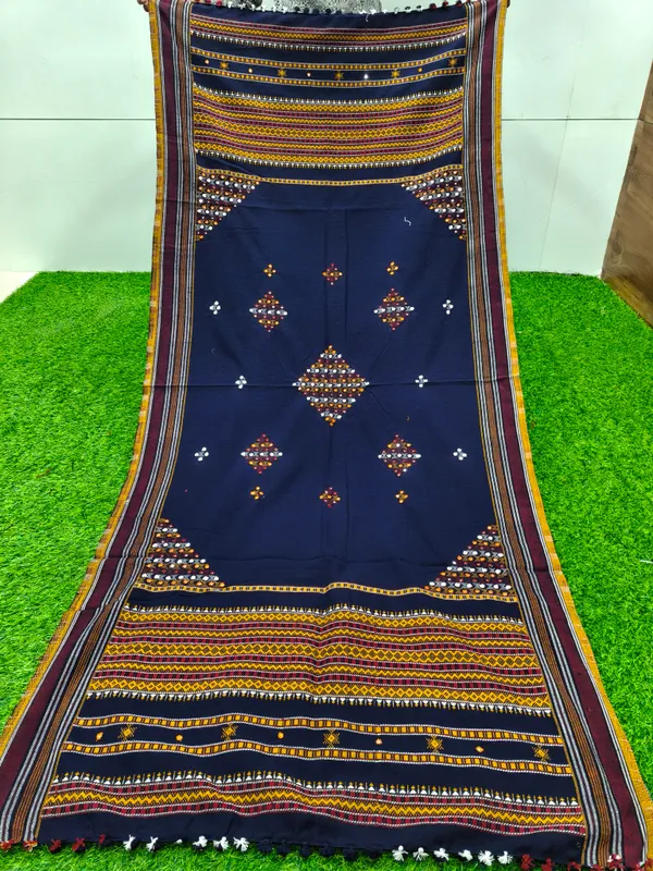 Winter_Special_Bhujodi_Hand_Weaving_Kutchi_KH_Patang_Corner_Shawl_for_women_Navy_Blue
