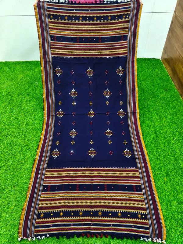 Winter_Special_Bhujodi_Hand_Weaving_Kutchi_KH_Thirteen_Butta_Shawl_for_women_Navy_Blue
