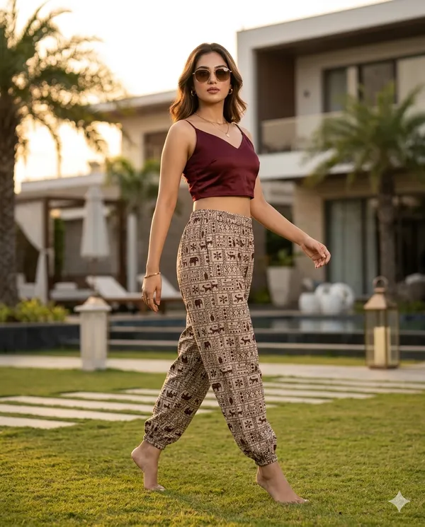 Summer_Special_Pure_Cotton_Original_Ajrakh_Hand_Block_Printed_Harem_Pant_for_women_KH_Ajrakh_Harem_Cream_02_|_free_size_|Suitable_upto_Xl_|_full_Stitched_|_Original_Ajrakh_Hand_block_printed|