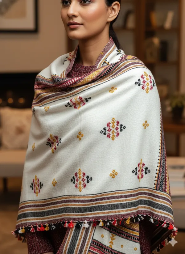 Winter_Special_Bhujodi_Hand_Weaving_Kutchi_thirteen__Butta_Shawl_For_Women_white