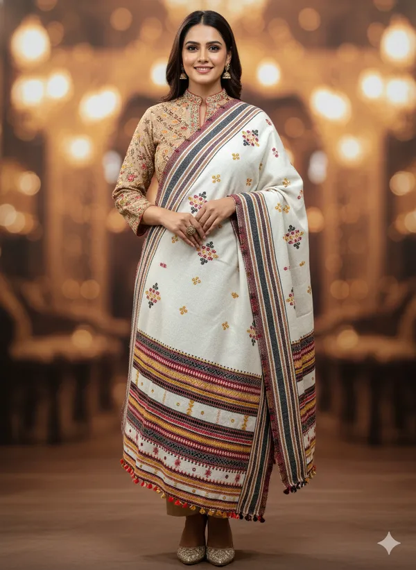 Winter_Special_Bhujodi_Hand_Weaving_Kutchi_thirteen__Butta_Shawl_For_Women_white