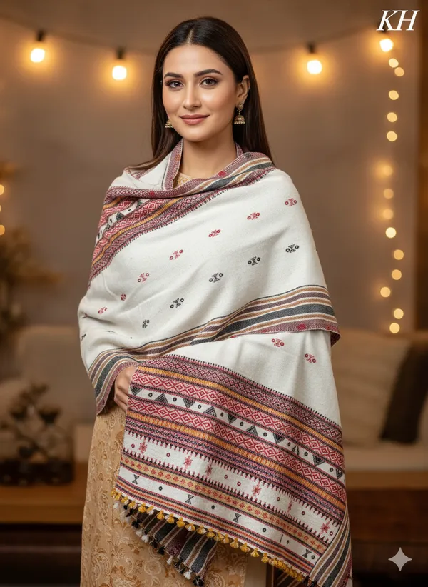 Winter_Special_Bhujodi_Hand_Weaving_Kutchi_KH_Butti__Shawl_for_women__WHITE