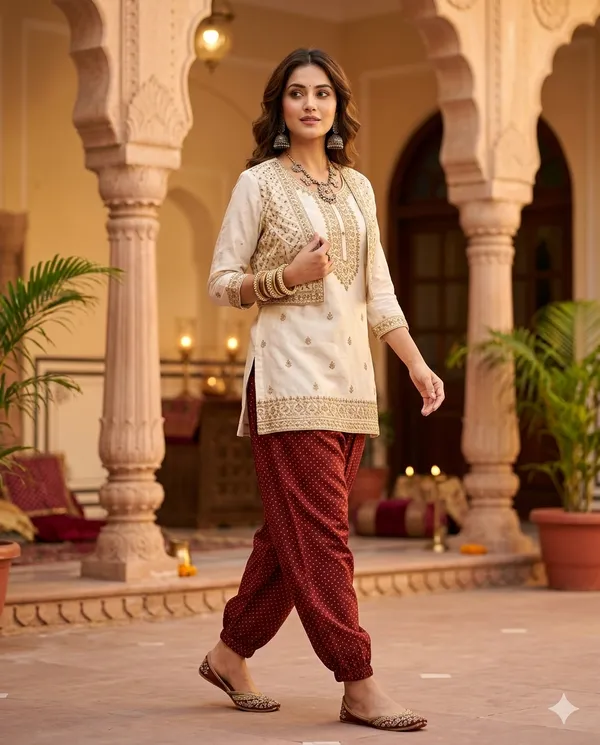 Summer_Special_Pure_Cotton_Original_Ajrakh_Hand_Block_Printed_Harem_Pant_for_women_KH_Ajrakh_Harem_Maroon_01_|_free_size_|Suitable_upto_Xl_|_full_Stitched_|_Original_Ajrakh_Hand_block_printed|