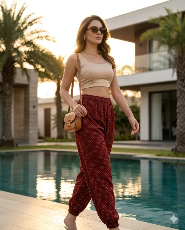 Summer_Special_Pure_Cotton_Original_Ajrakh_Hand_Block_Printed_Harem_Pant_for_women_KH_Ajrakh_Harem_Maroon_01_|_free_size_|Suitable_upto_Xl_|_full_Stitched_|_Original_Ajrakh_Hand_block_printed|