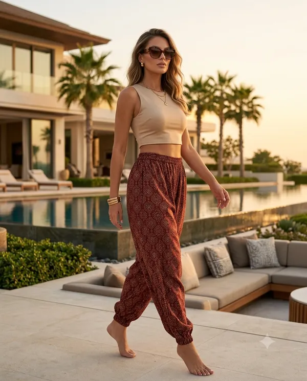Summer_Special_Pure_Cotton_Original_Ajrakh_Hand_Block_Printed_Harem_Pant_for_women_KH_Ajrakh_Harem_Maroon_03_|_free_size_|Suitable_upto_Xl_|_full_Stitched_|_Original_Ajrakh_Hand_block_printed|