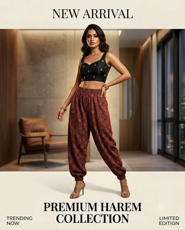 Summer_Special_Pure_Cotton_Original_Ajrakh_Hand_Block_Printed_Harem_Pant_for_women_KH_Ajrakh_Harem_Maroon_03_|_free_size_|Suitable_upto_Xl_|_full_Stitched_|_Original_Ajrakh_Hand_block_printed|