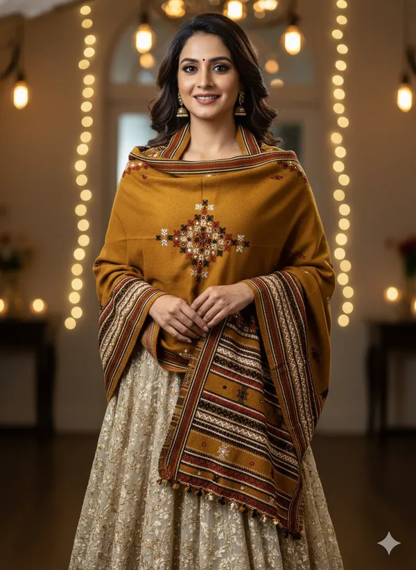 Winter_Special_Bhujodi_Hand_Weaving_Kutchi_KH_Four_Corner_Shawl_for_women_MUSTARD