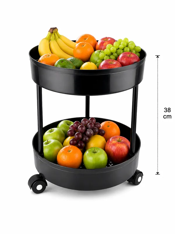 2-Tier_Multipurpose_Round_Storage_Trolley_with_Wheels
