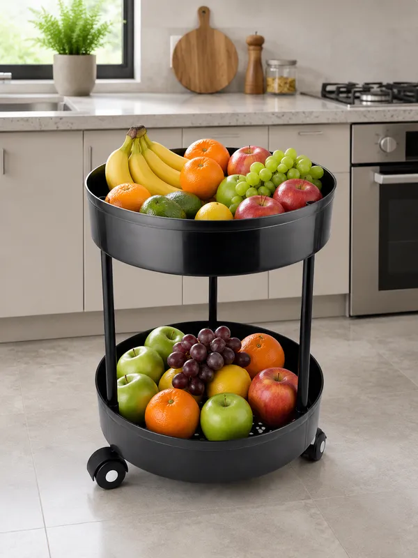 2-Tier_Multipurpose_Round_Storage_Trolley_with_Wheels