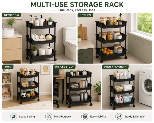 3Tier_Multipurpose_Storage_Trolley_with_Wheels_Black_Heavy_Duty_Rack_for_Office