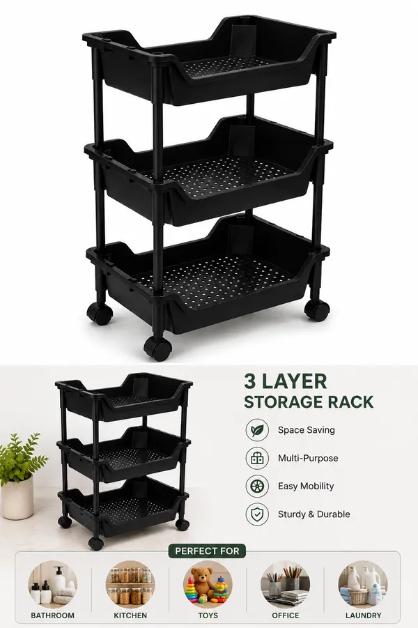 3Tier_Multipurpose_Storage_Trolley_with_Wheels_Black_Heavy_Duty_Rack_for_Office