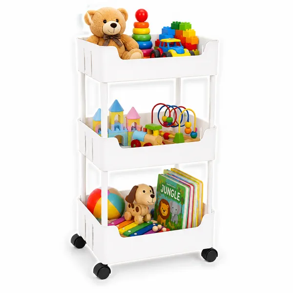 3_Multipurpose_Storage_Trolley_with_Wheels_Black