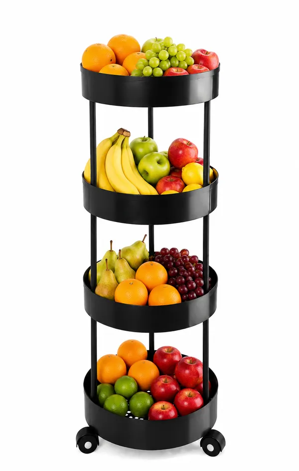 4Tier_Multipurpose_Storage_Trolley_with_Wheels_Black
