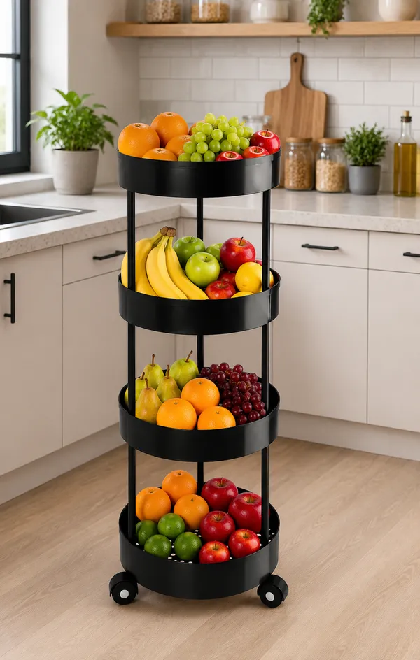 4Tier_Multipurpose_Storage_Trolley_with_Wheels_Black