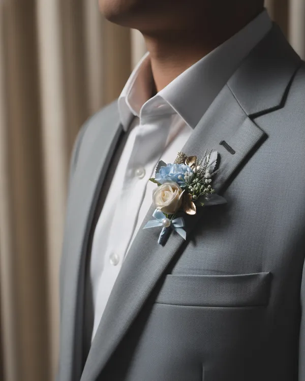 Blue_Fabric_Lapel_Brooch_For_Gifting