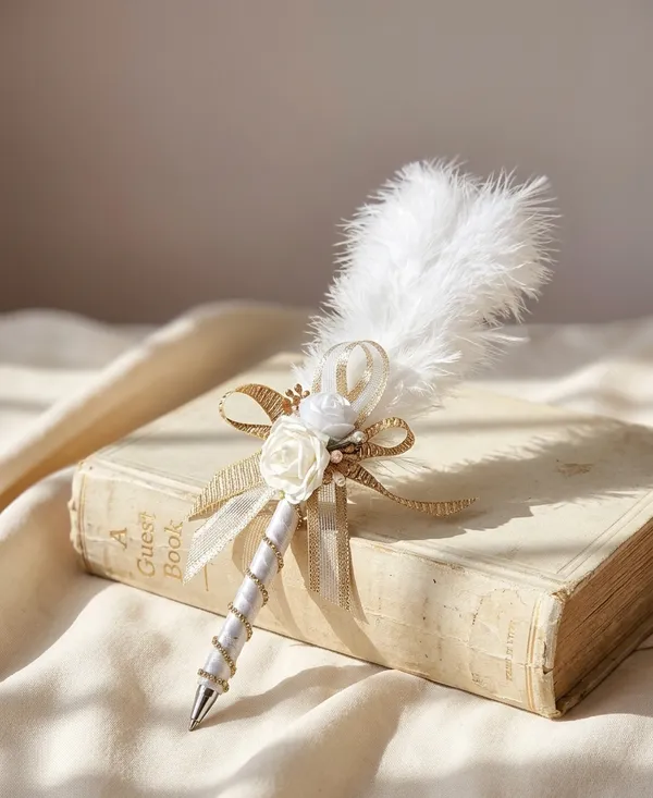 White_Feather_Decorative_Pen_For_Gifting