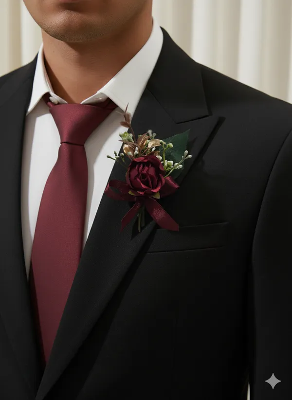 Burgundy_Metal_Lapel_Pin_For_Gifting
