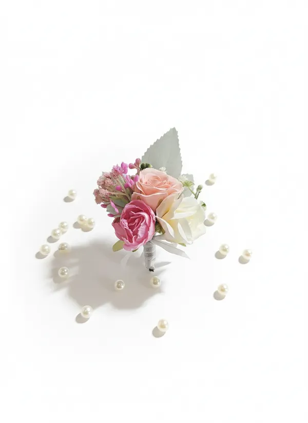 Pink_Artificial_Flowers_Boutonniere__For_Wedding_and_Gifting