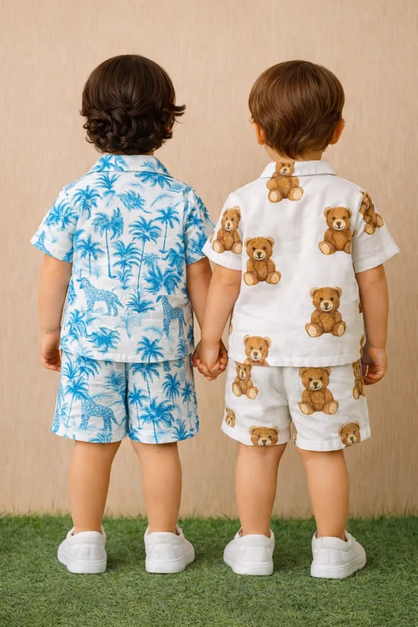 Pack_Of_2_White_And_Blue_Brother_Matching_Cotton_Co-Ord_Set_–_Special_B1G1_Free_Deal_For_Kids