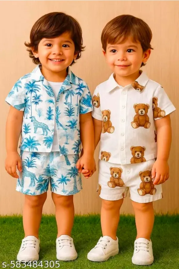 Pack_Of_2_White_And_Blue_Brother_Matching_Cotton_Co-Ord_Set_–_Special_B1G1_Free_Deal_For_Kids