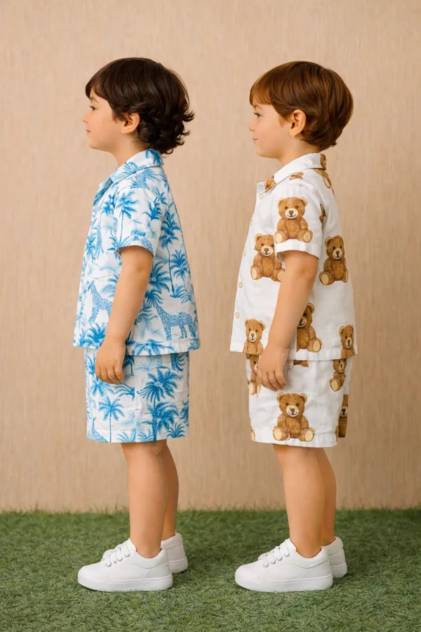 Pack_Of_2_White_And_Blue_Brother_Matching_Cotton_Co-Ord_Set_–_Special_B1G1_Free_Deal_For_Kids