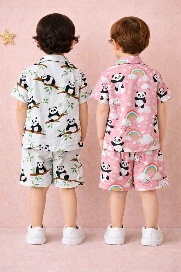 Pack_Of_2_Pink_And_White_Summer_Special_Cotton_Co-ord_Set_For_Kids