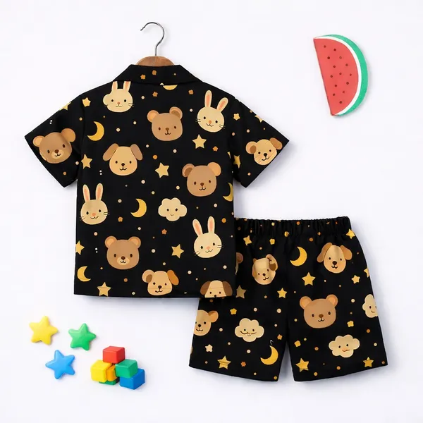 Black_Casual_Wear_Cotton_Co-Ord_Set_For_Daily_Use_For_Kids