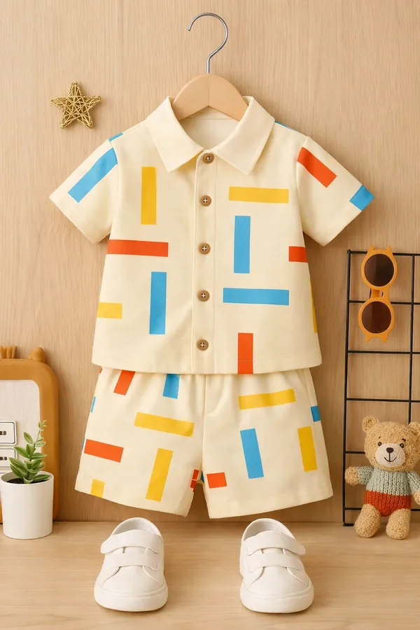 Cream_Cotton_Printed_Daily_Wear_Co-Ord_Set_For_Kids