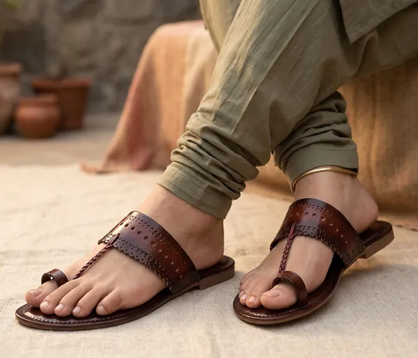 A_pair_of_stylish_women�s_slip-on_loafers_in_a_warm_tan/brown_color_with_a_subtle_ribbed_texture.