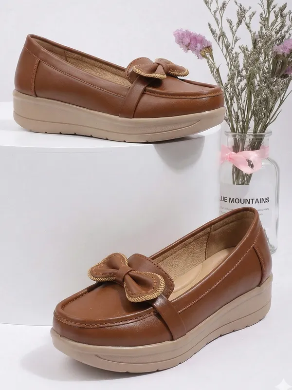 Womens_Bow_Detail_Comfort_Loafers_Stylish_Slip-On_Casual_Shoes