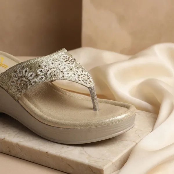 Gold_Elegant_Embroidered_Wedge_Sandals_With_Comfortable_Sole_And_Stylish_Ethnic_Design