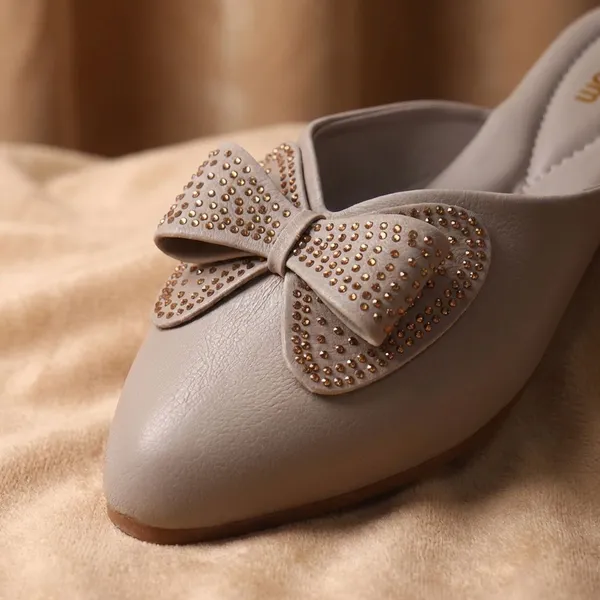 Grey_Stylish_Slip_On_Flats_With_Embellished_Bow_Design_For_Women_Elegant_Comfort_Footwear