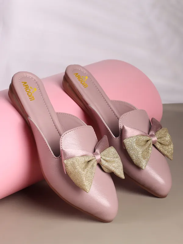 Purple_Elegant_Flat_Mules_For_Women_With_Golden_Bow_Accent_And_Soft_Cushioned_Insole_For_Daily_Comfort