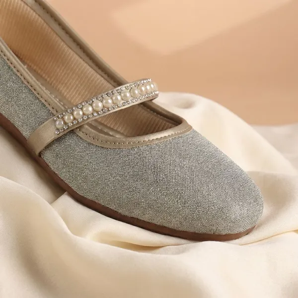 Copper_Glitter_Ballerina_Flats_With_Embellished_Strap_And_Soft_Cushioned_Insole_For_Women