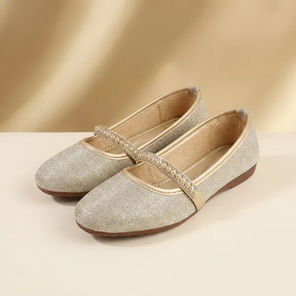 Gold_Glitter_Ballerina_Flats_With_Embellished_Strap_And_Soft_Cushioned_Insole_For_Women