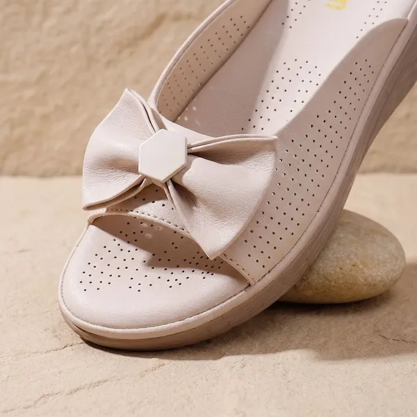 Cream_Cream_Synthetic_Casual_2_Inch_Heel_Sandals_For_Women