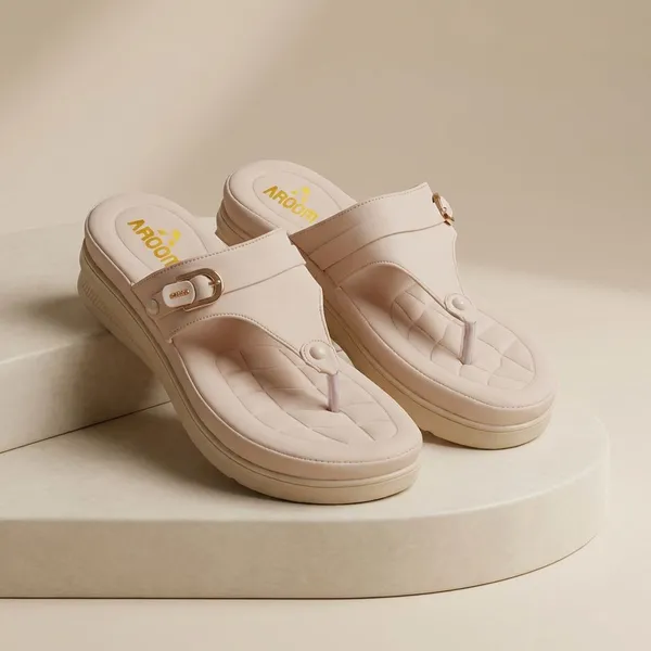 Cream_Elegant_Slip_On_Sandals_With_Detail_Casual_Sandals_For_Women