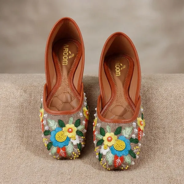 Cream_Premium_Quality_Jutti_For_Women