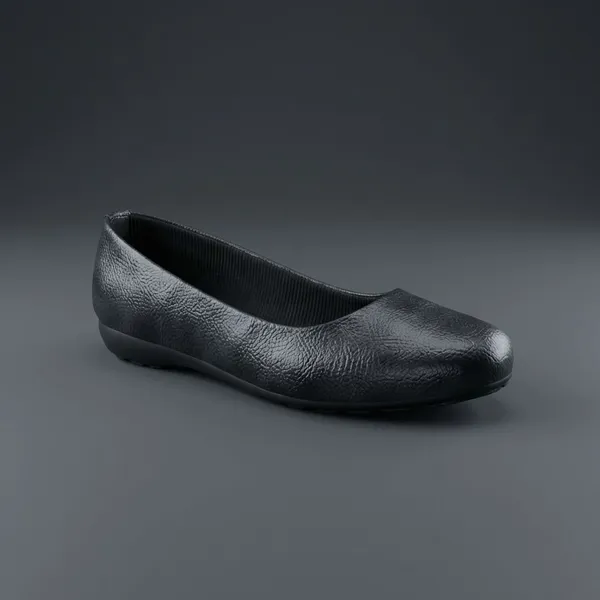 Black_Classic_Textured_Ballerina_Flats_For_Womencasual_&_Daily_Wear_Comfort_Footwear