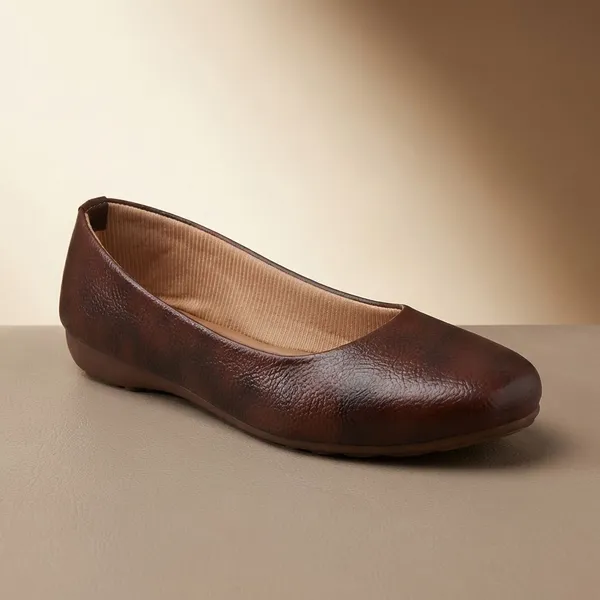Brown_Classic_Textured_Ballerina_Flats_For_Womencasual_&_Daily_Wear_Comfort_Footwear