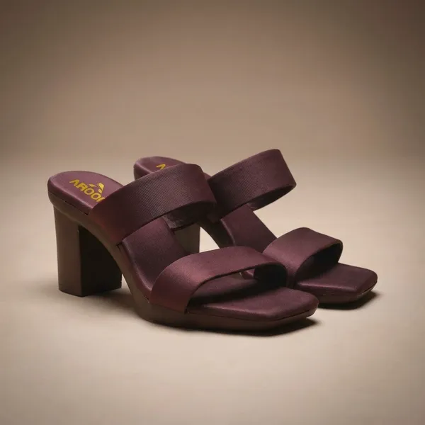 Brown_Brown_Faux_Leather_Casual_3_Inch_Heel_Sandal_For_Women